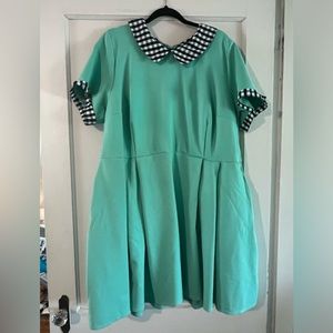 Smak Parlour Turquoise Dress, 4X